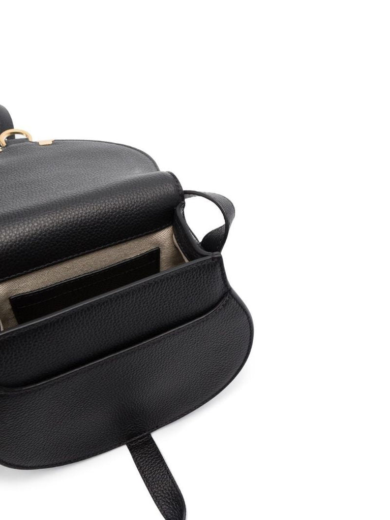 Black Marcie Small Leather Cross Body Bag