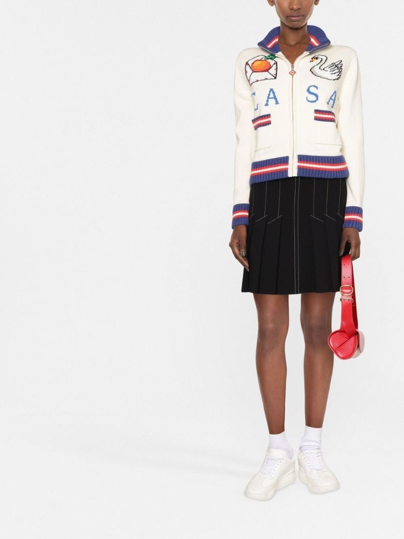 Neutral Casa Intarsia Cotton Jacket