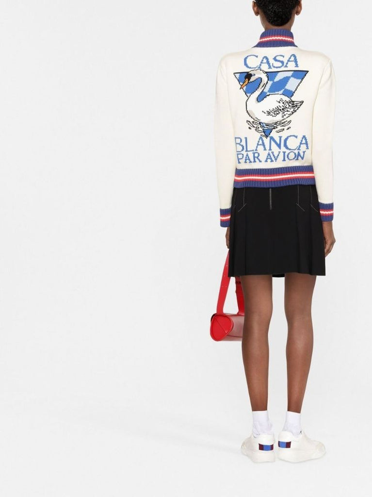 Neutral Casa Intarsia Cotton Jacket