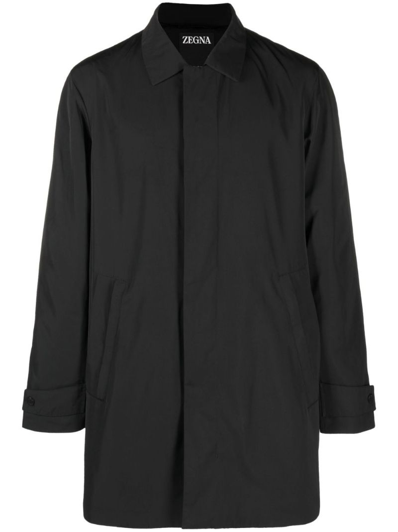 Black Padded Trench Coat