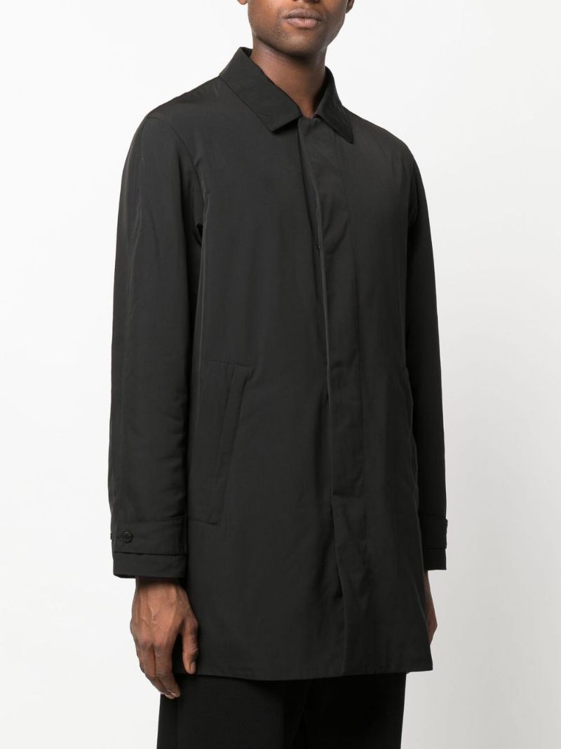 Black Padded Trench Coat