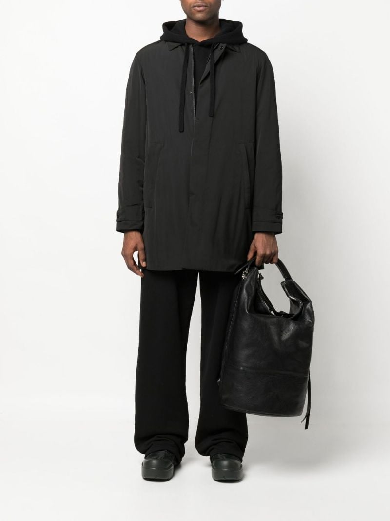 Black Padded Trench Coat