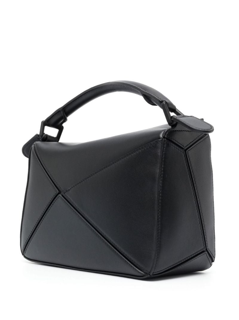 Black Small Leather Puzzle Bag