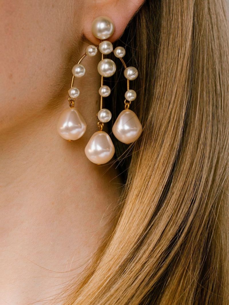 Gold-tone Dara Pearl Drop Earrings