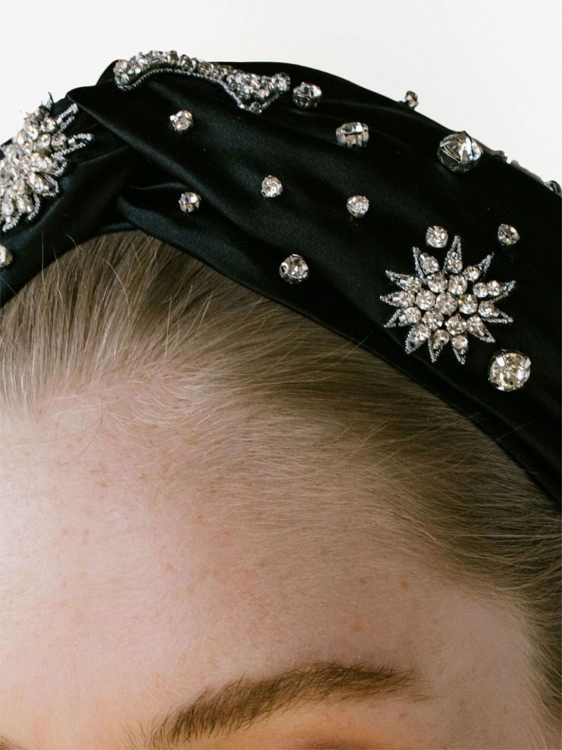 Black Orion Crystal Embellished Headband