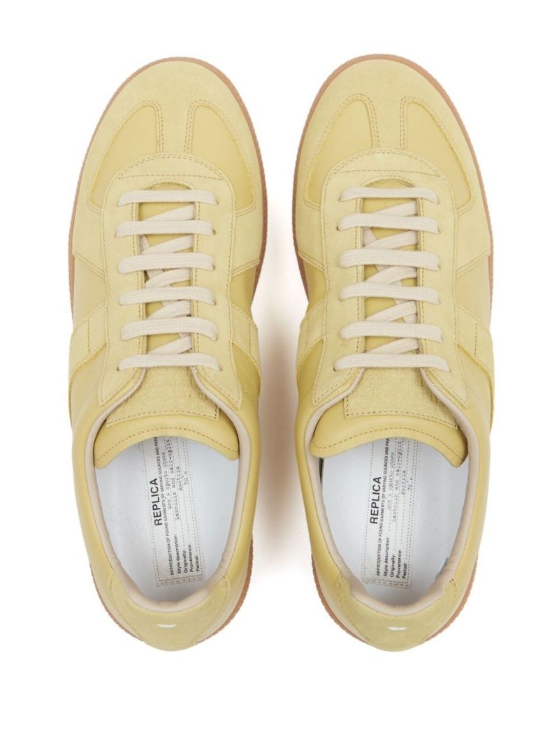 Yellow Replica Leather Sneakers