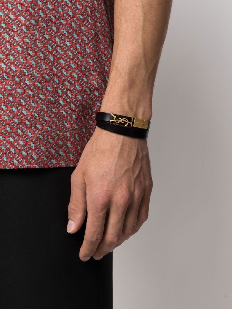 Black Opyum Leather Bracelet