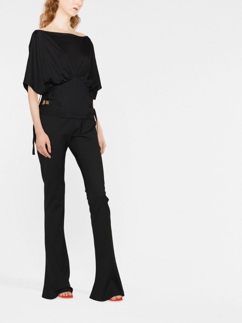 Black Buckle Detail Top