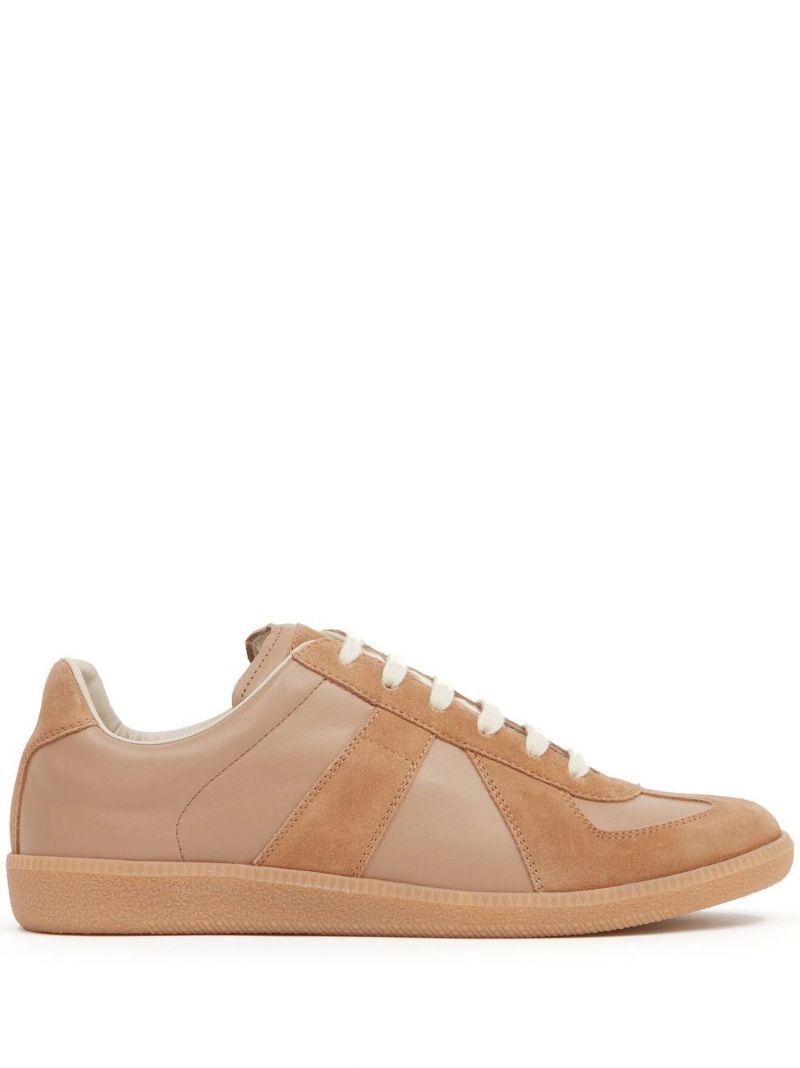 Brown Replica Leather Sneakers