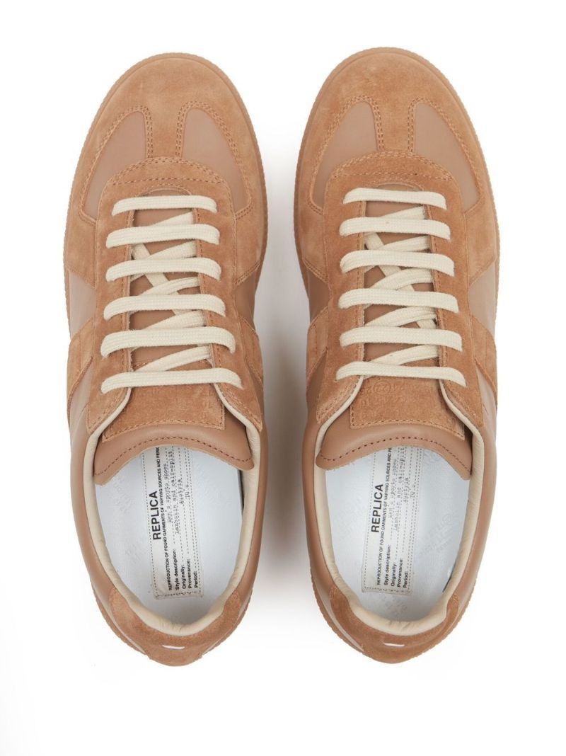 Brown Replica Leather Sneakers