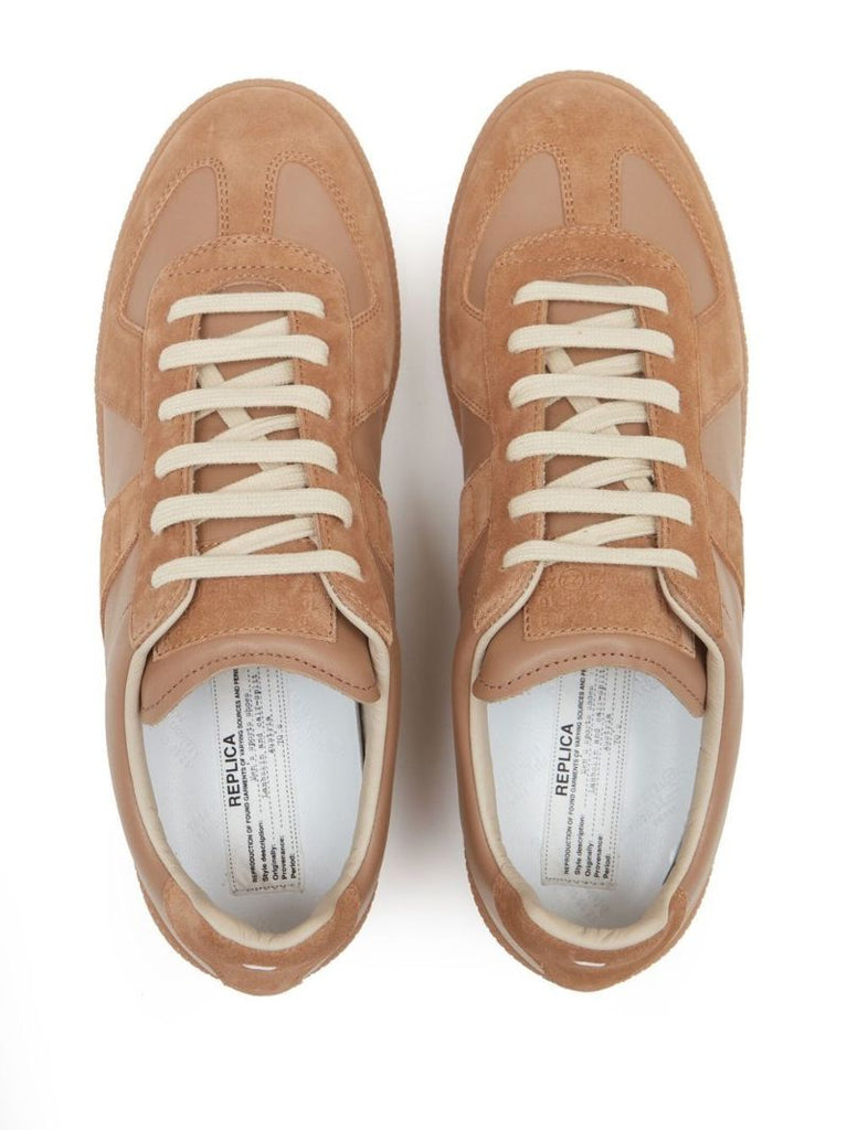 Brown Replica Leather Sneakers