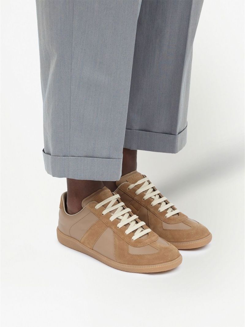 Brown Replica Leather Sneakers