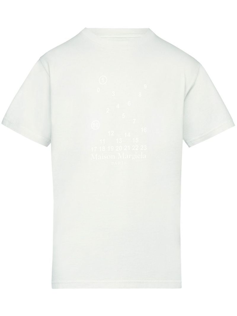 White Logo Print T-shirt