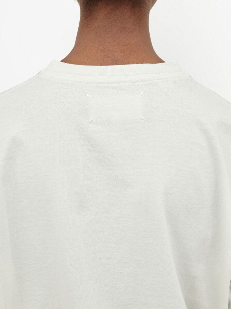 White Logo Print T-shirt