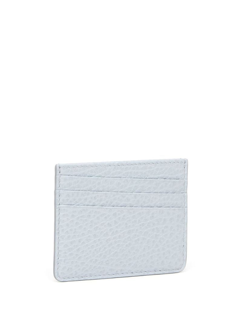 Blue Four-stitch Leather Card Holder