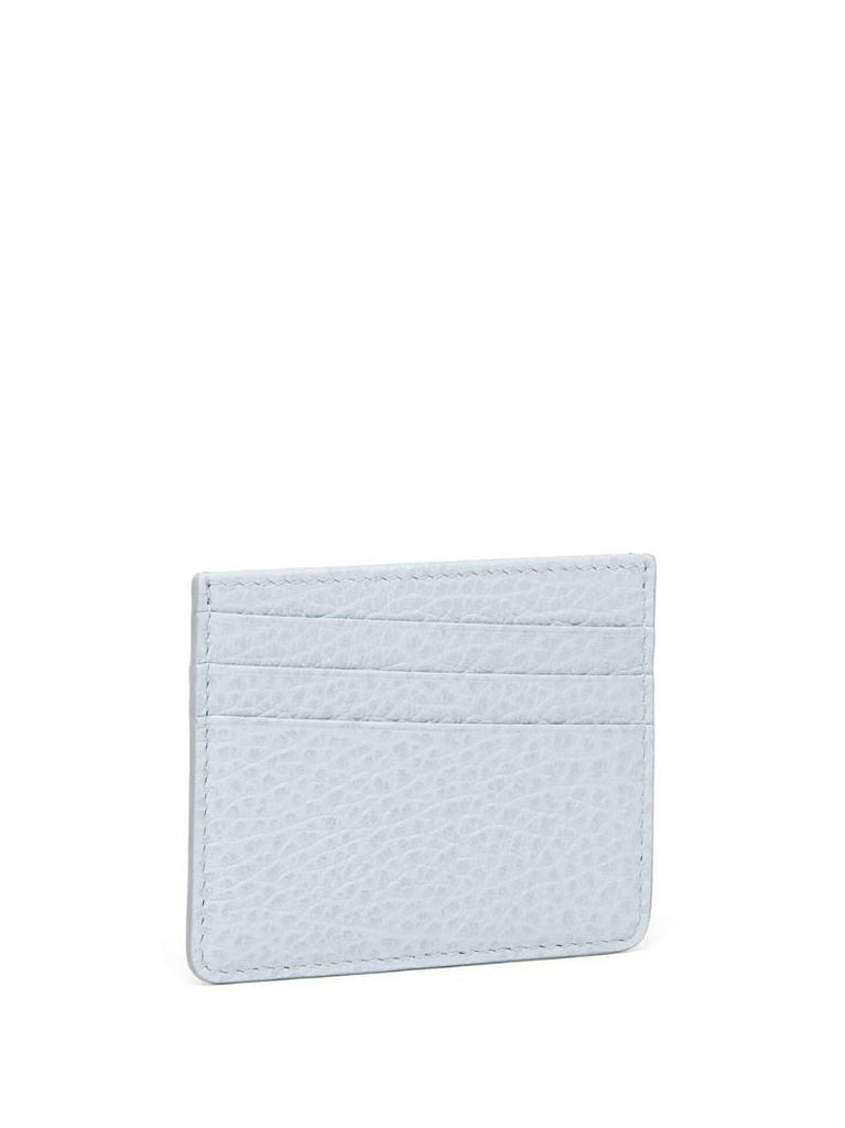 Blue Four-stitch Leather Card Holder