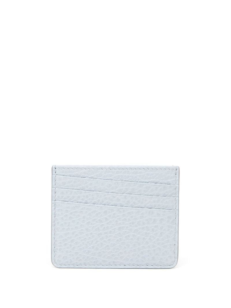 Blue Four-stitch Leather Card Holder