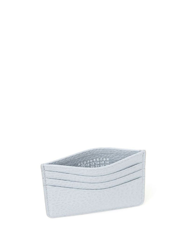 Blue Four-stitch Leather Card Holder