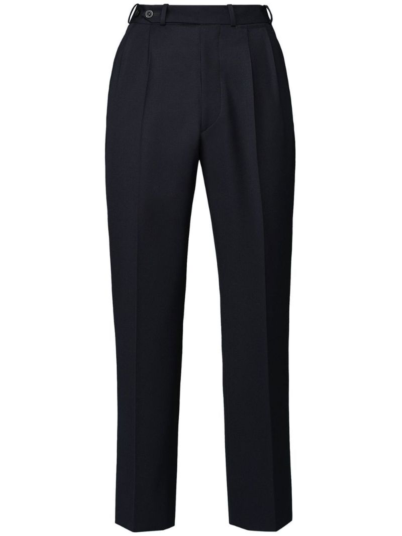 Blue Straight-leg Wool Trousers