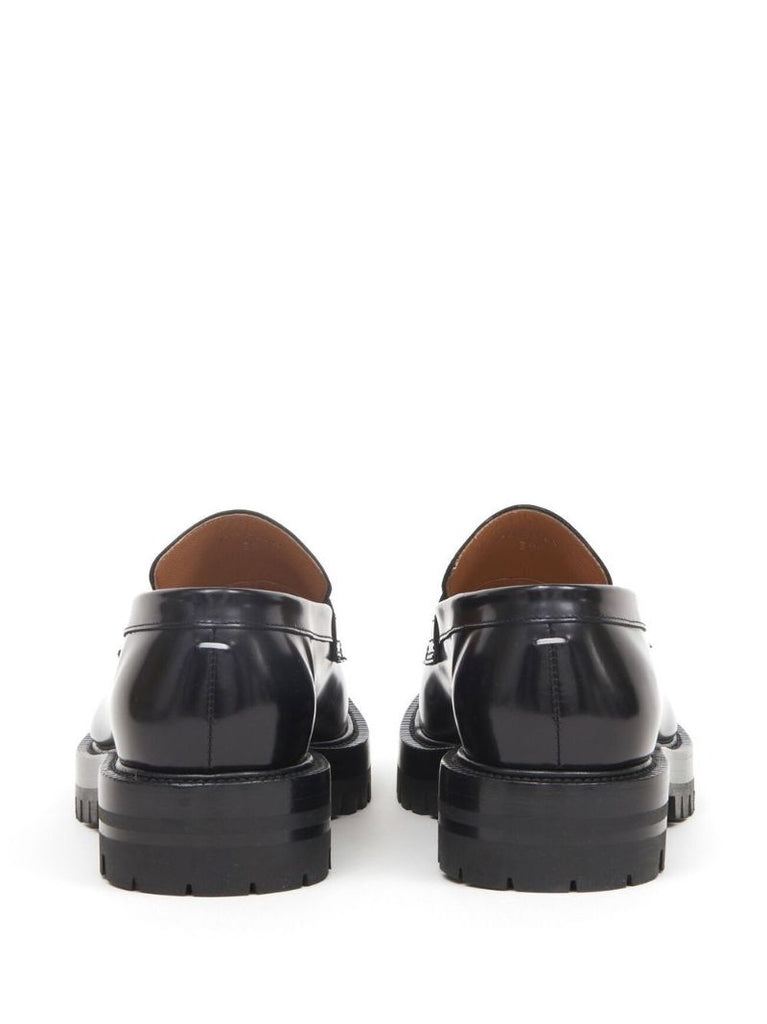 Black Tabi Leather Loafers