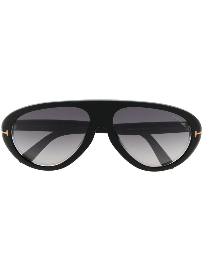Black Camilo Pilot-frame Sunglasses