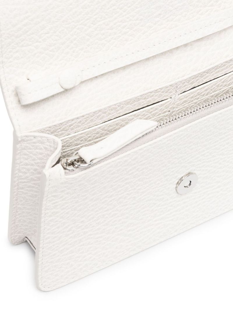 Neutral Four-stitch Leather Chain Wallet