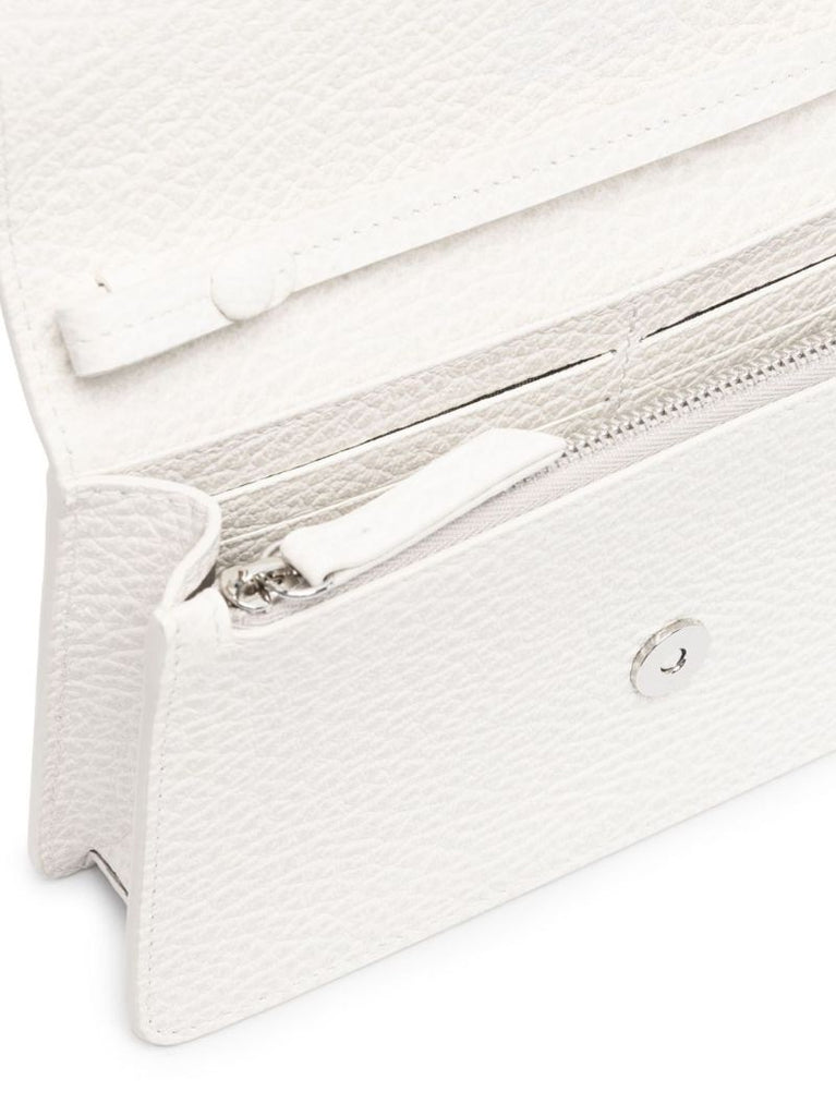 Neutral Four-stitch Leather Chain Wallet
