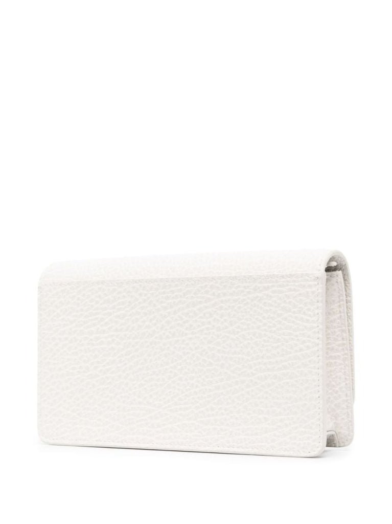 Neutral Four-stitch Leather Chain Wallet