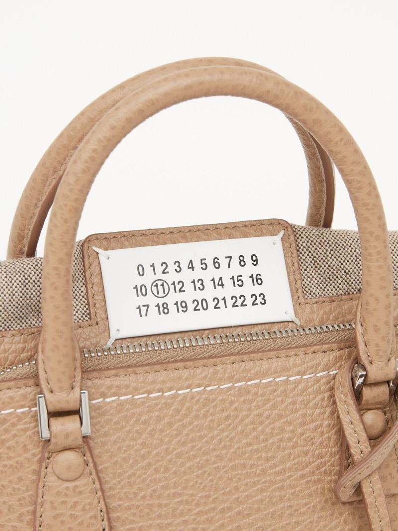 Beige 5ac Classic Mini Top Handle Bag