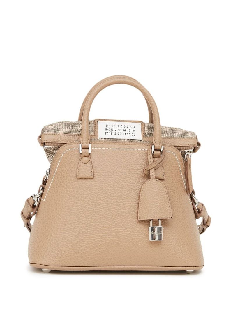 Beige 5ac Classic Mini Top Handle Bag