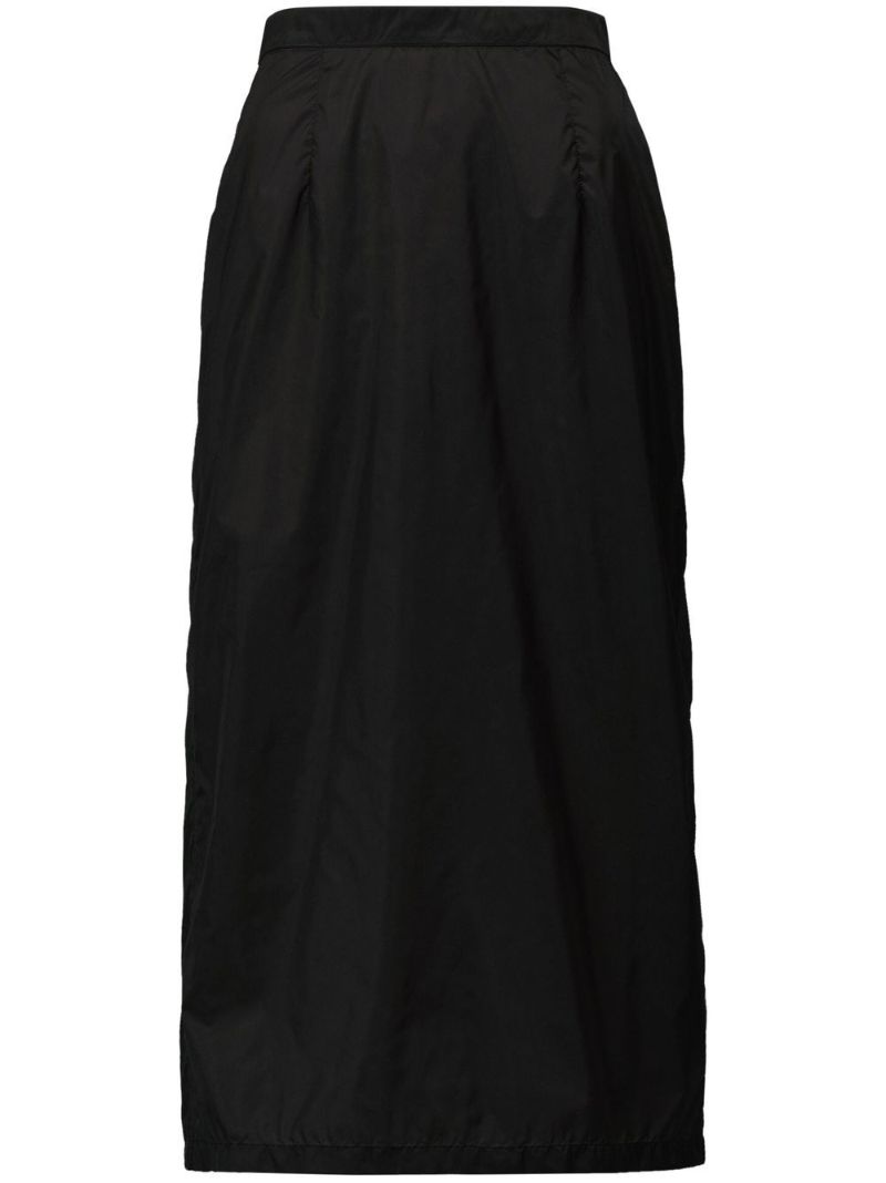 Black High Waist Midi Skirt