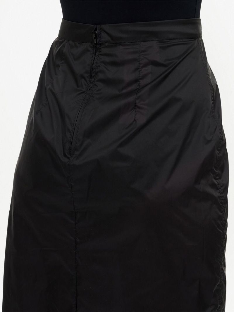 Black High Waist Midi Skirt