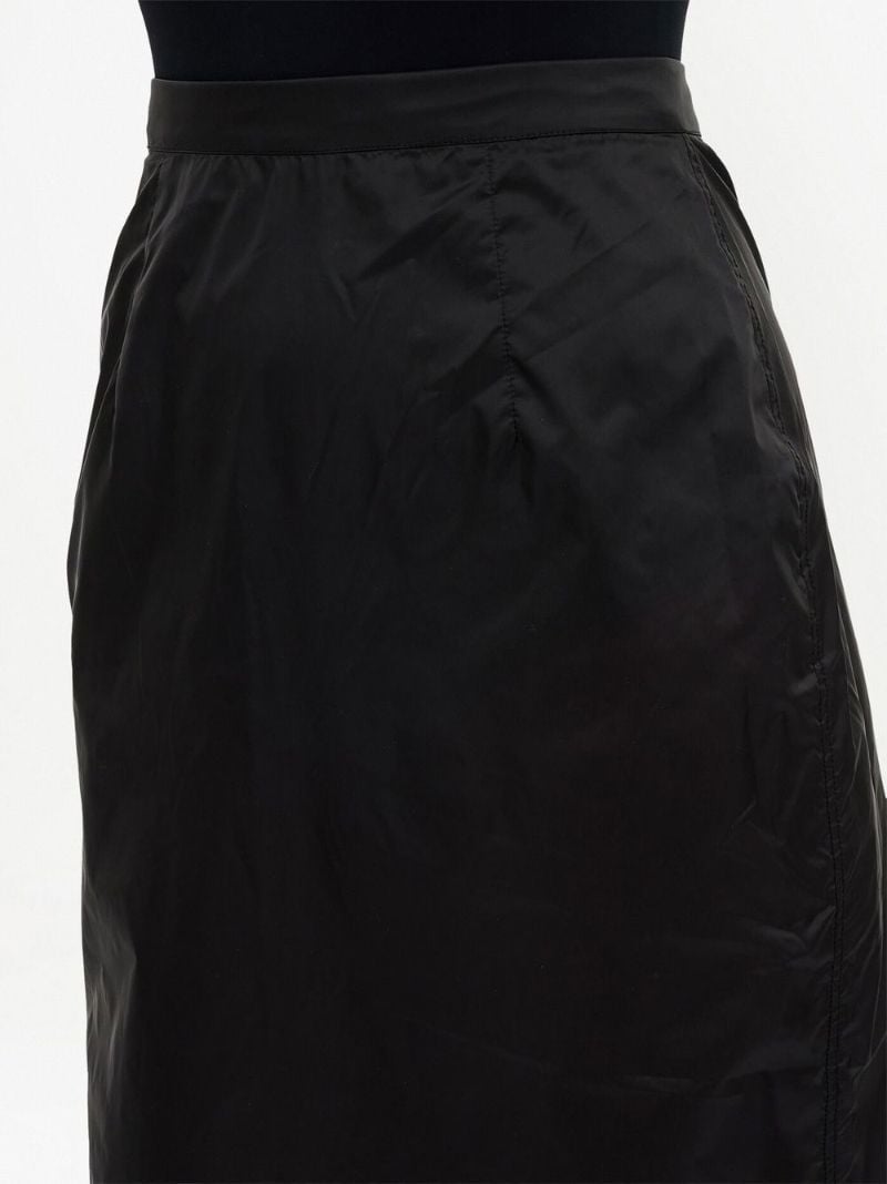 Black High Waist Midi Skirt