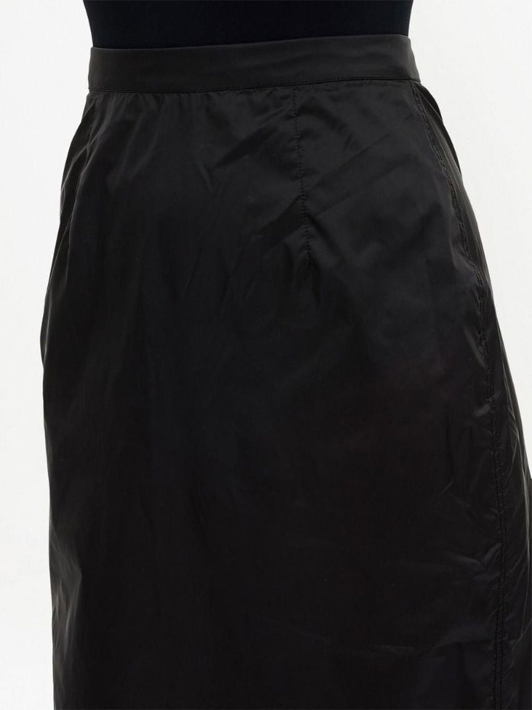 Black High Waist Midi Skirt