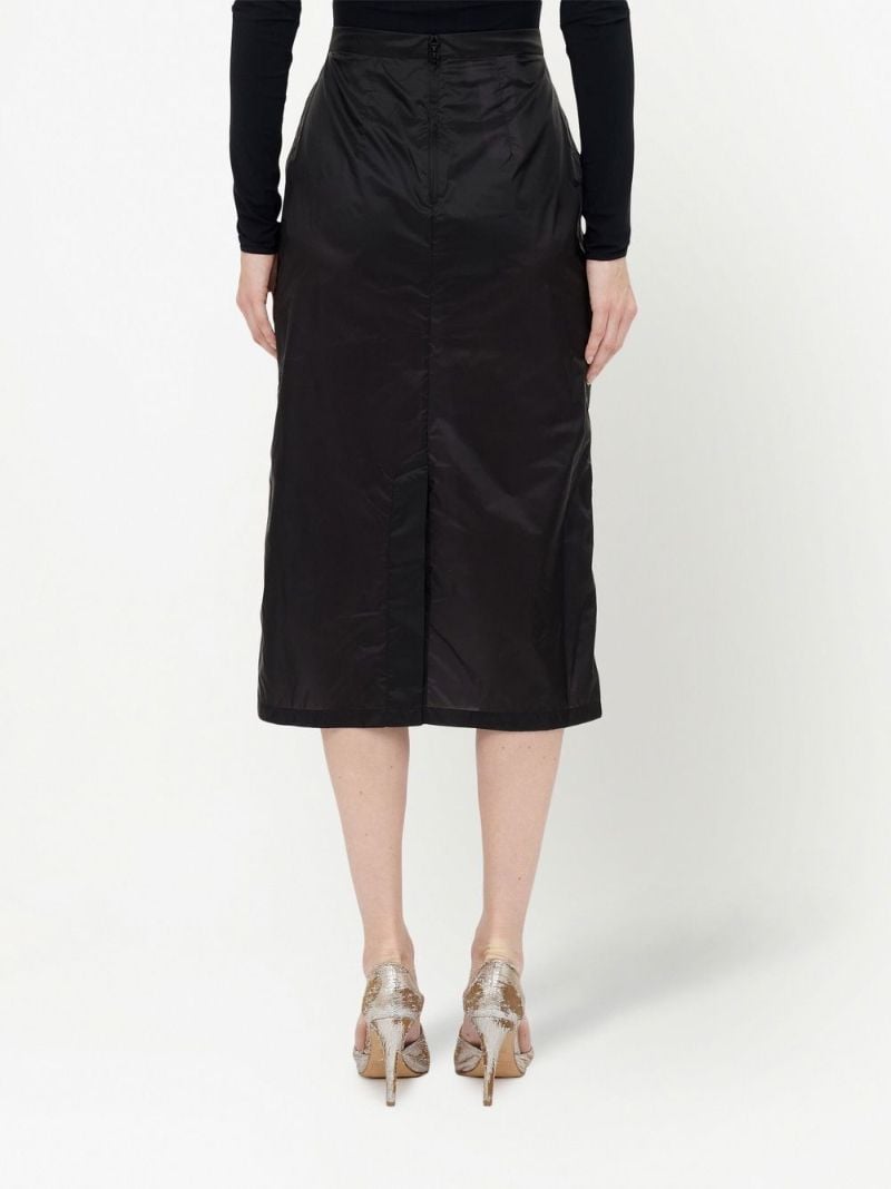 Black High Waist Midi Skirt