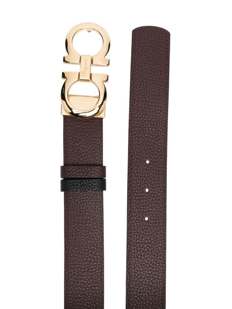 Brown Donna Gancini-buckle Belt