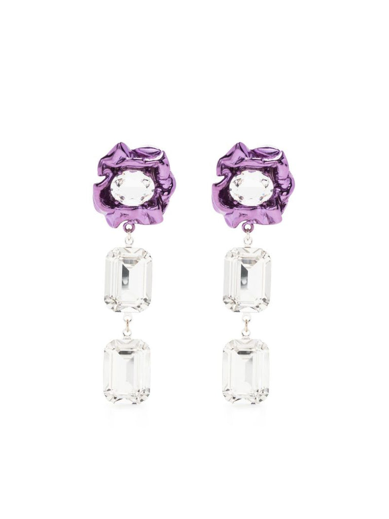 Sterling Silver Ada Crystal Statement Drop Earrings