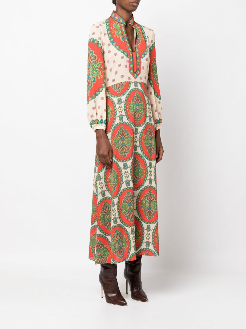 Red Tuiga Printed Maxi Dress