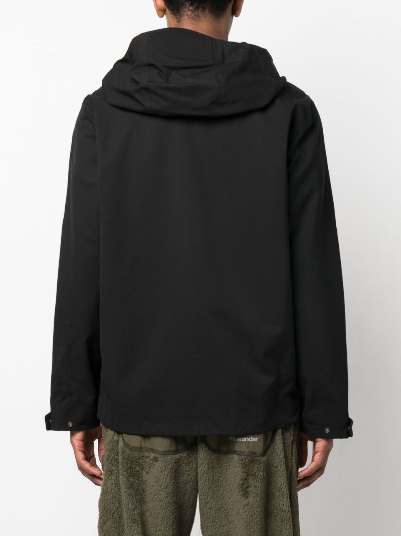 Black Hooded Wool Jacket