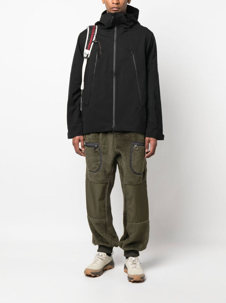 Black Hooded Wool Jacket