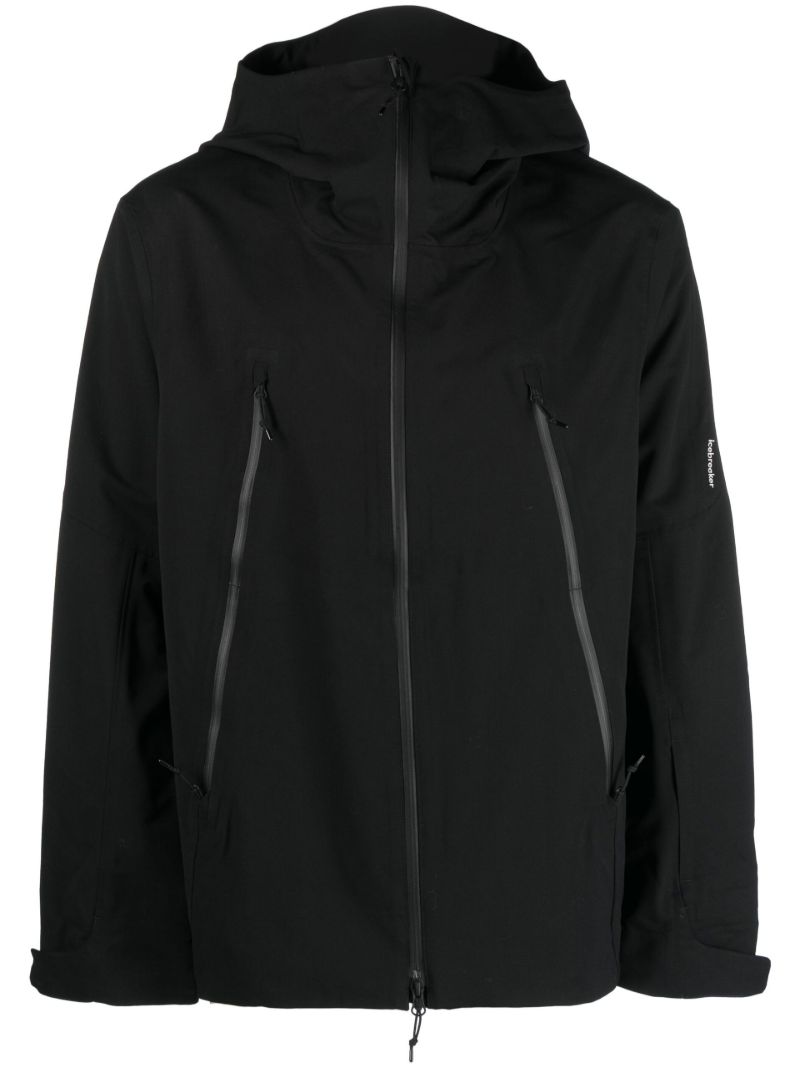 Black Hooded Wool Jacket