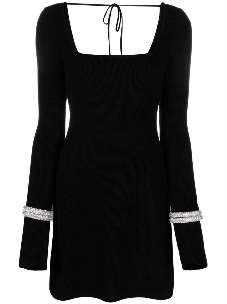 Black Olivia Crystal Bracelet Mini Dress