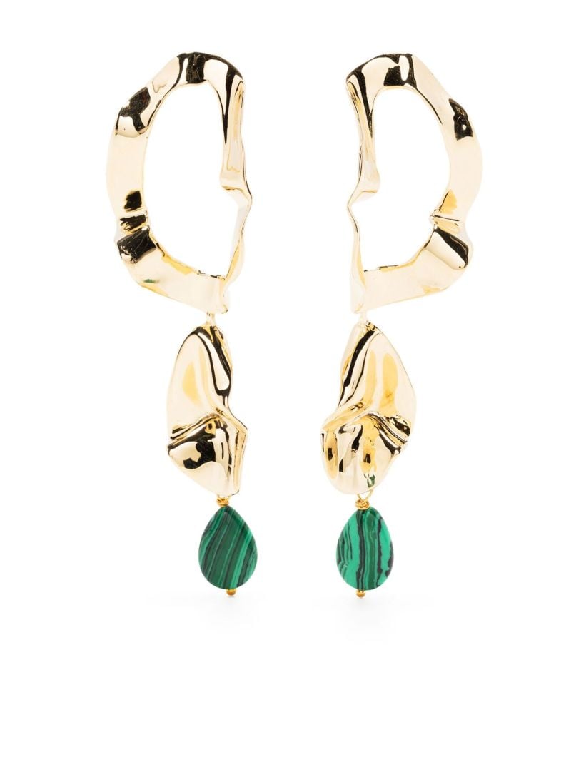 Gold-plated Inside Out Drop Earrings
