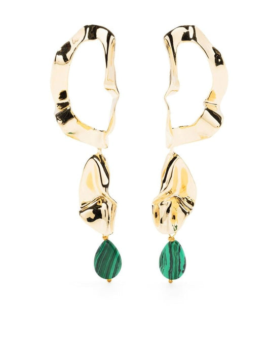 Gold-plated Inside Out Drop Earrings
