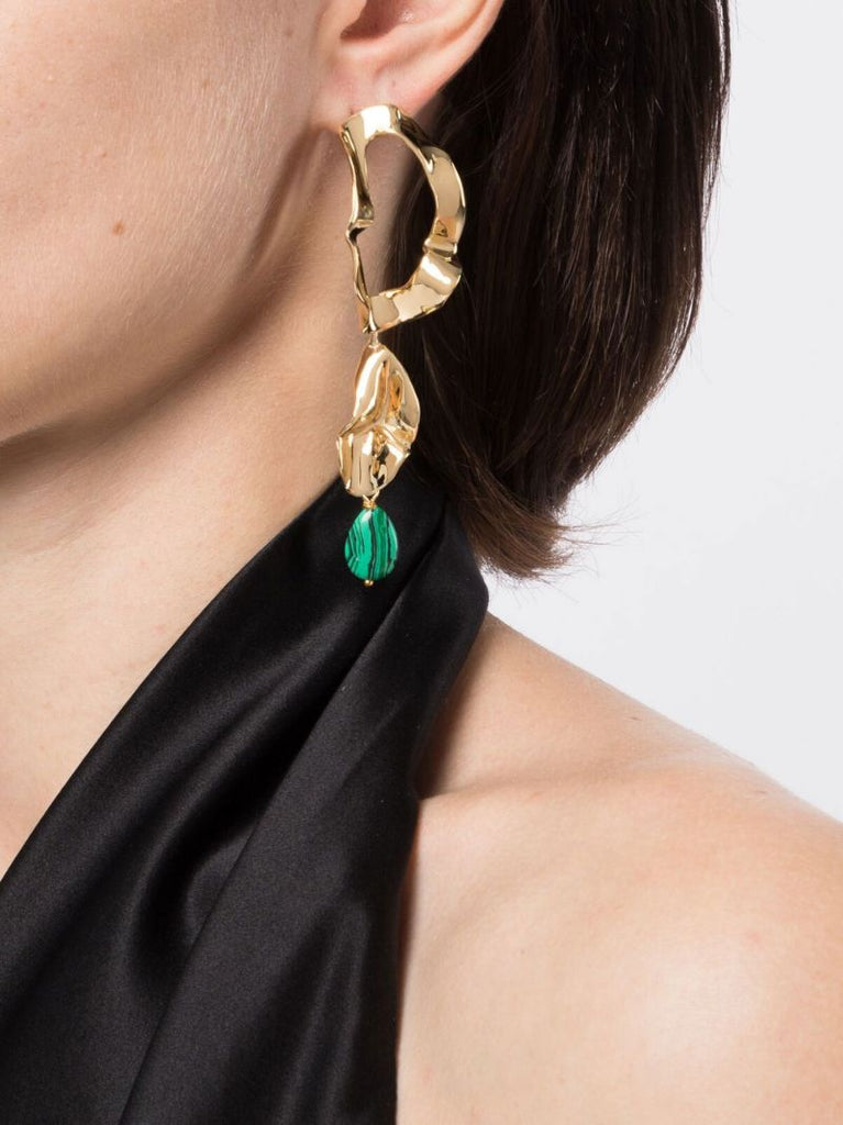 Gold-plated Inside Out Drop Earrings
