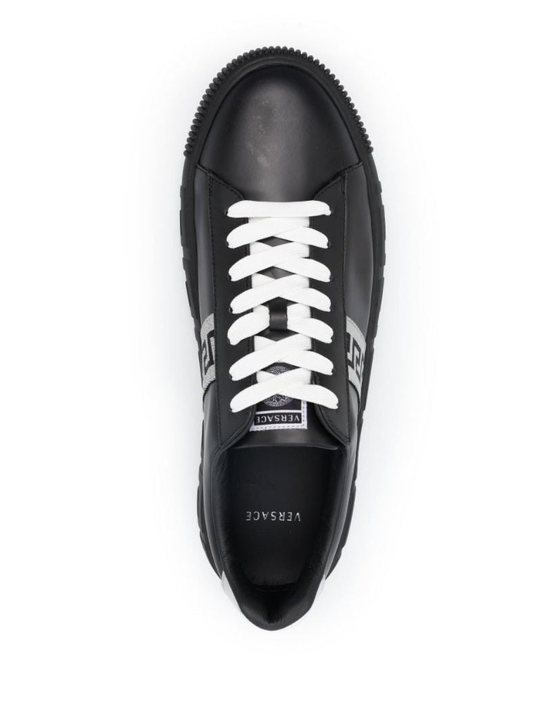 Black Greca Leather Low-top Trainers