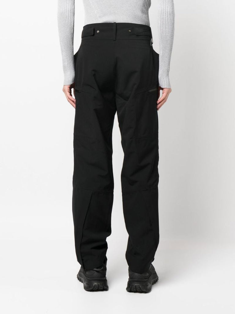 Black Water-repellent Wool Trousers