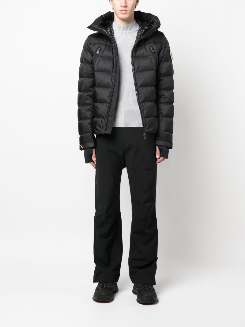 Black Water-repellent Wool Trousers
