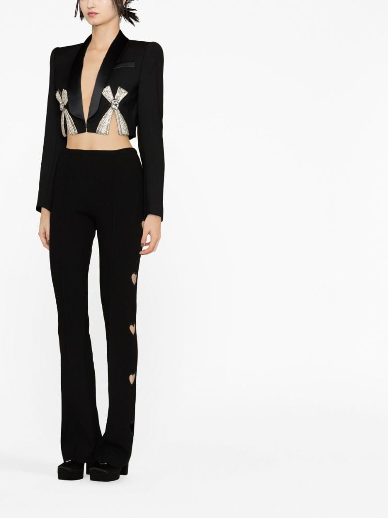 Black Heart Cut-out Trousers