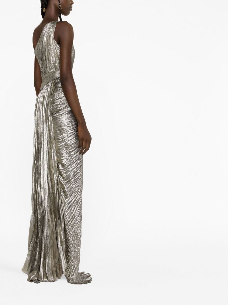 Silver Jolene One-shoulder Gown